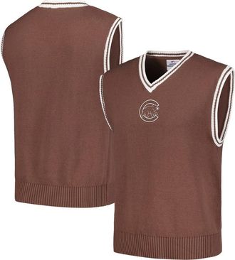 Pleasures Mens PLEASURES Brown Chicago Cubs Knit V-Neck Pullover Sweater Vest at Nordstrom, Size Large