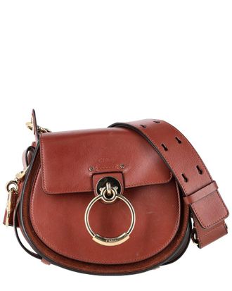 Chlo&eacute; Ochre Calfskin Leather Small Tess Shoulder Bag (Authentic Pre-Loved)