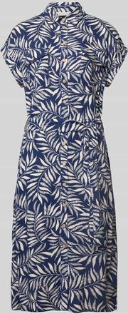 Apricot Hemdblusenkleid aus Viskose mit Brusttaschen in Marine, Gr&ouml;&szlig;e XXL