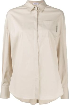 Brunello Cucinelli Light Beige Relaxed Shirt, Size X-Large