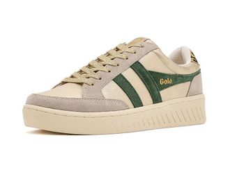 Gola Superslam Blaze Ii Womens Shoes Gold/Evergreen/Leopard : 9.5 B - Medium, Leather