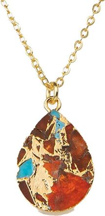 Saachi Saachi 18K Plated Mojave Turquoise Pendant Necklace