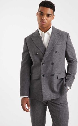 Jack & Jones Premium - Giacca da abito comoda in lana grigia-Grigio