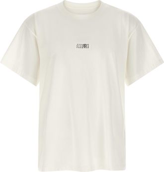 Maison Margiela Logo T Shirt Bianco-Uomo