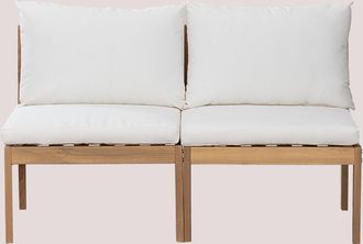 Sklum Sklum - Sof&aacute; Modular De Jard&iacute;n De 2 Piezas En Madera De Acacia Filips