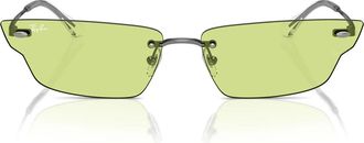 Ray-Ban Sunglasses Rb3731 004/2 Anh Silver/Green Unisex