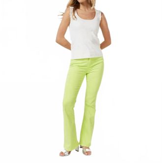 Esqualo Fallon Flair Jeans In Lime
