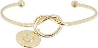 Meshmerise Love Knot Initial Bracelet in Yellow-U at Nordstrom Rack