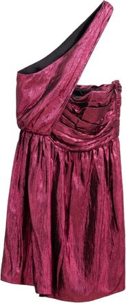 Saint Laurent Fuchsia Disco Mini Jurk - Dames - Feestkleedjes - Roze - S - Kleedjes