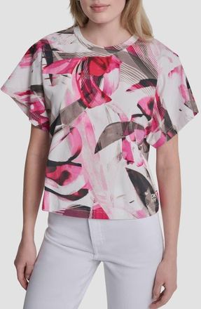 DKNY Print Tee Shirt in Spring Wisps at Nordstrom, Size X-Large