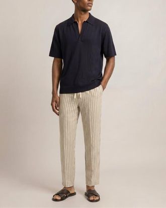 Orlebar Brown Raffertie Merino Relaxed Fit Shirt in Night Iris at Nordstrom, Size X-Large