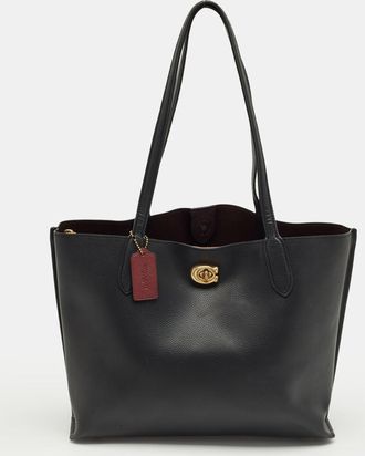Coach Black Leather Willow Tote
