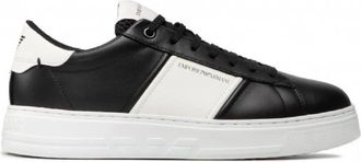 Emporio Armani Schoenen, Heren, Zwart, 40 EU, Zwarte lage sneakers X4X570Xn 010Q475