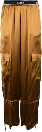 Erika Cavallini Semi Couture Cargo Trousers - Bronze