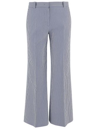 Ql2 Quelledue Striped Stretch Cotton-Blend Pants