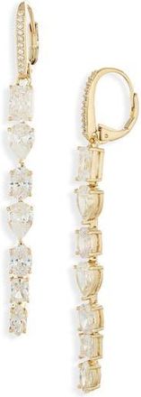 Nadri RSVP Cubic Zirconia Linear Earrings in Gold at Nordstrom Rack