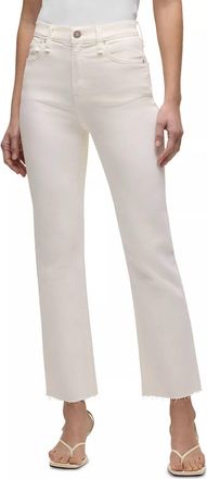 Hudson Remi High Rise Straight Ankle Jeans In Ecru