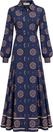 iBlues Ibleffetto Jurk - Dames - Shirt Kleedjes - Blauw - S - Kleedjes