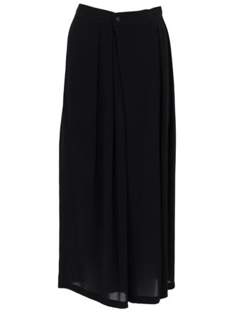 Vince Wide-Leg Pants With Pleat Detail And Button Closure
