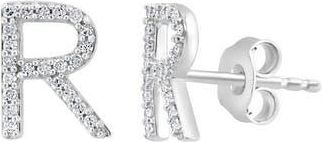 Effy Sterling Silver Diamond R Stud Earrings at Nordstrom Rack