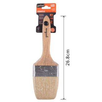Trade Shop Trade Shop - Pincel Plano 26,8 Cm Con Mango De Madera Cerdas Suaves Pintura 90208