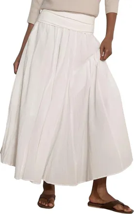 Apricot Large Waistband Cotton Midaxi Skirt in Cream at Nordstrom, Size Xx-Large
