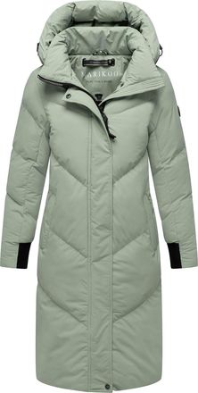 Marikoo dames gewatteerde mantel Teonaa met capuchon & sportief-elegant design
