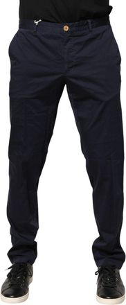 Domenico Tagliente Navy Blue Skinny Chino Mid Waist Men Mens Pants (Pre-Owned)