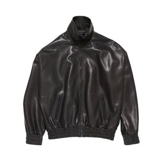 Acne Studios Leren Blouson - Dames - Jassen - Zwart - Maat: L Leer