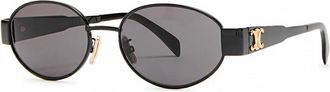 Celine Triomphe Round-frame Sunglasses - Black - One Size