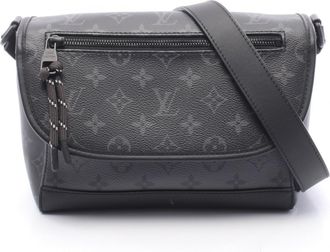 Louis Vuitton Monogram Eclipse Black Gray Coated Canvas Leather Shoulder Bag (Pre-Owned)