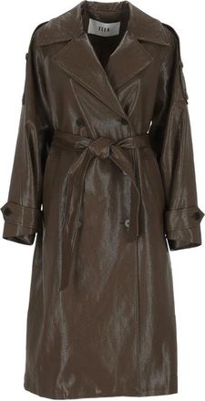 Eleh Double-breasted Belted Trench Coat