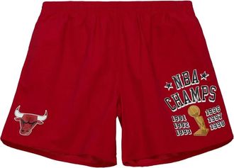 Mitchell & Ness Shorts Chicago Bulls 6x Champions Heritage - Rosso