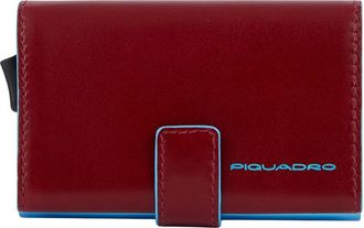 Piquadro Credit card holder case in metal - Heren - Portefeuilles - Rood - ONE Size - Accessoires