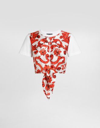 Dolce & Gabbana T-shirt M/corta Giro - Woman T-shirts And Sweatshirts Multi-colored 36