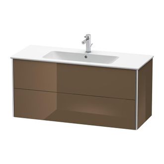 Duravit Duravit Xsquare Mueble De Pared 121.0 X 47.8 Cm, 2 Cajones, Para Lavabo Me De Starck 233612, Color (frente/cuerpo): Marr&oacute;n Oliva Laca Alto Brillo - Xs