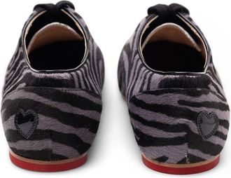 Hogan Zebra-Print Leather Loafers - Black
