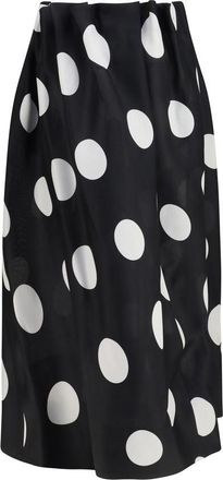 Khaite Womens Black Silk Skirt