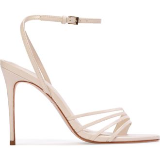 Black Suede Studio Ella 100 Sandal in Coconut Leather at Nordstrom, Size 38.5