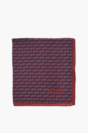Corneliani Patterned Silk Pocket Square size Unica