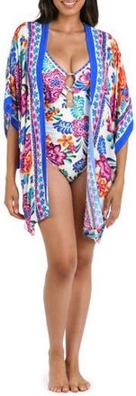 La Blanca Paradiso Open Front Cover-Up Tunic in White at Nordstrom Rack