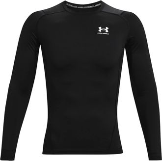 Under Armour Mens Hg Armour Comp Long-Sleeve T-Shirt, Color Black (001), Size: Small x Tall