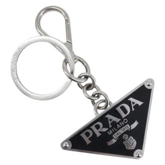 Prada Pre-owned Metal Key Ring - Dames - Pre-owned - Zwart - Maat: ONE Size