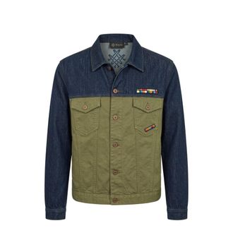 Mr & Mrs Italy Blue Cotton Mens Mens Jacket