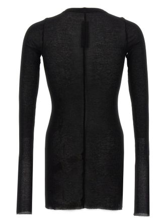 Rick Owens Ribbed Viscose Blend T-shirt - Black