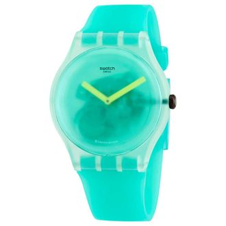 Swatch Nature Blur Quartz Green Translucent Dial Mens Watch SUOG119