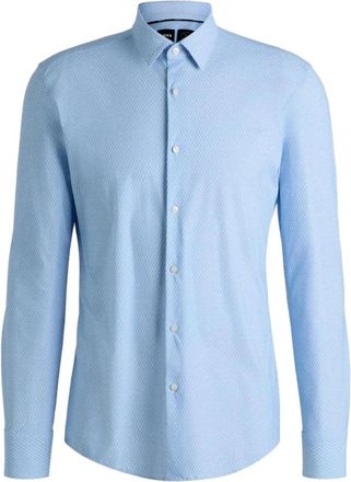 HUGO BOSS Hank Shirt - Heren - Zakelijke Overhemden - Blauw - M - Overhemden