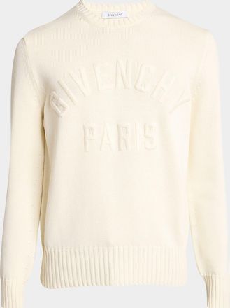 Givenchy Mens Embroidered Crewneck Sweater