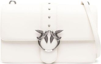 Pinko Love Bird crossbody bag - women - Calf Leather - One Size - White