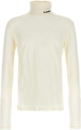 Jil Sander White Polyester Mens Turtleneck